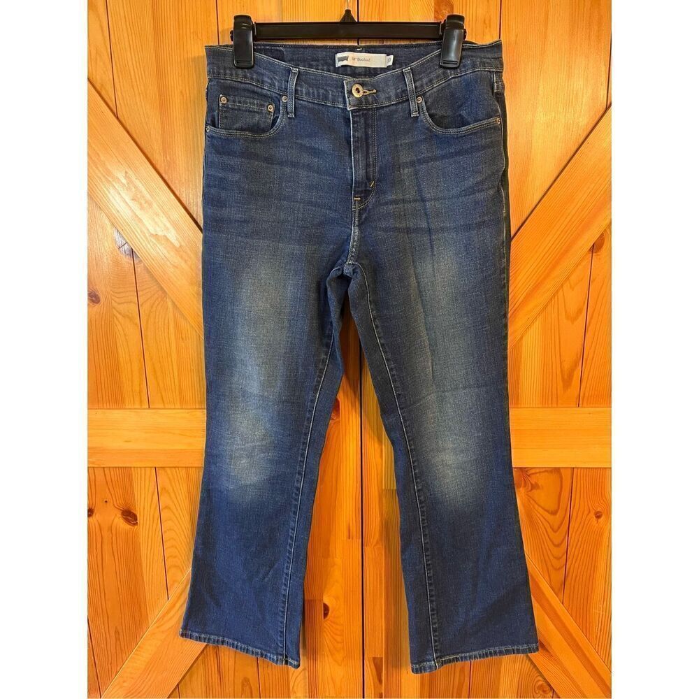 Levi's 515 Bootcut Women Size 10 Blue Jeans Distressed Stretch (3577)